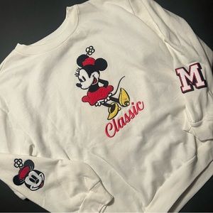 NWT Disney Mickey Mouse Classic Embroidered Sweatshirt Girl Size (11-13) L
